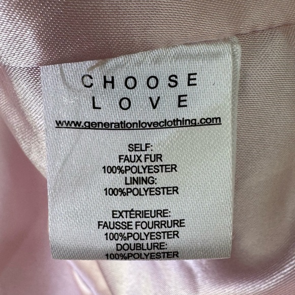 NEW Generation Love Brianna Faux Fur Jacket Ballet Slipper Pink Size Medium - Picture 10 of 11